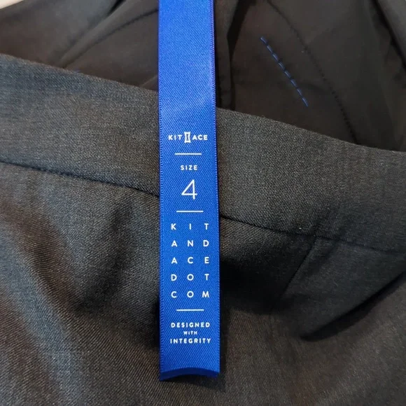 NWOT Sz 4 charcoal Kit & Ace wool cashmere silk trousers - Picture 5 of 6